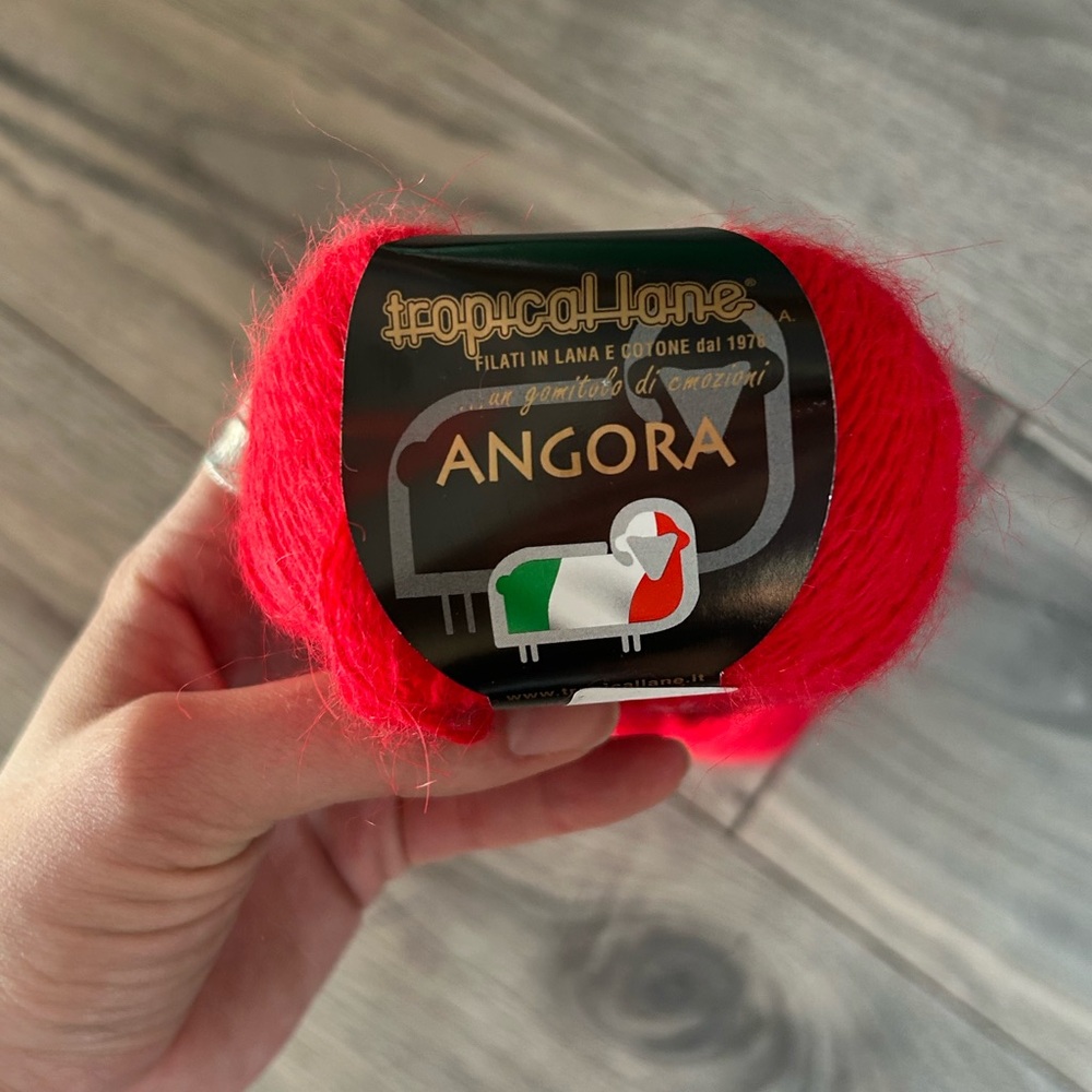 Tropical Lane Angora Yarn in Vibrant Red